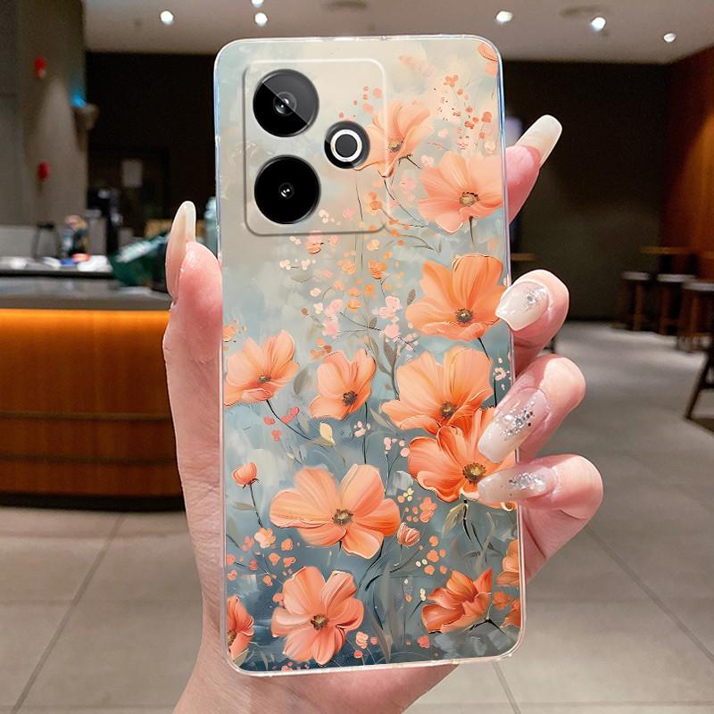 For Realme GT 7 Case For Realme GT 7 T GT7 Pro 7T Transparent Phone Cover Soft Bumper Shell Cases Luxury Butterfly Flower Casing