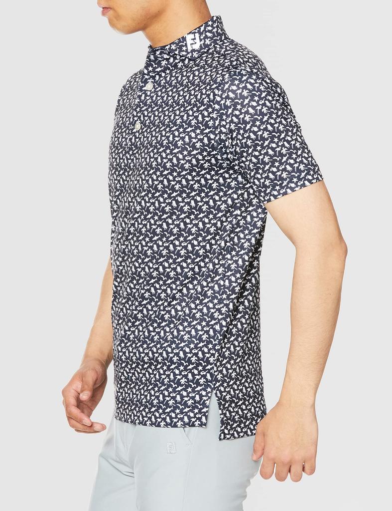 Рубашка с коротким рукавом FootJoy Modern Classic с пляжным принтом, темно-синяя, мужская XL (80443-XL)