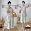Maternity Breastfeeding Dress Summer Fashion Suit Summer New Polka Dot Small Short-sleeved Skirt