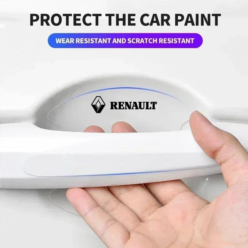 2026 Горячие Для Renault Колпаки на колеса 8шт Прозрачные Наклейки на ручки дверей автомобиля Чаши Защита от царапин Для Renault Fluence Scenic