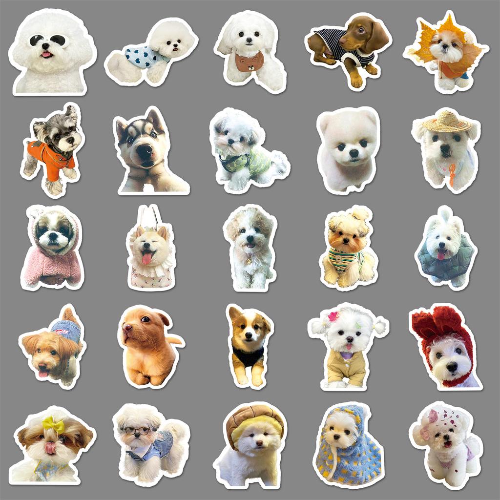 100 Cute Dog Cartoon Stickers Creative Ins Fengguka Hand Account Decoration Water Cup Mobile Phone Case Guitar Stickers