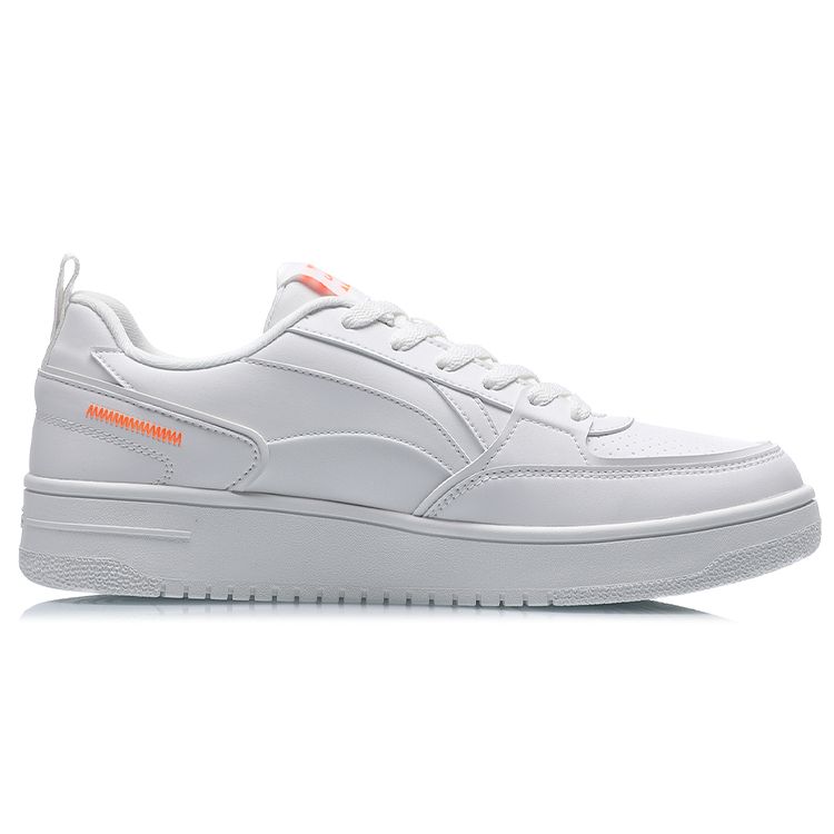 Li-Ning Durable Breathable Low-Top Skate Shoes Men Sneakers White Orange AGCQ449-1