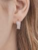 [ELLE Jewelry] 14K GF Bold Rhinestone One-Touch Ring Earrings ELGPEE535