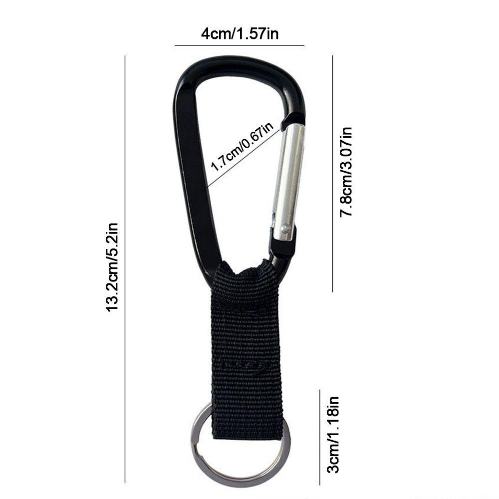 2pcs 13.2cm Webbing Spring Snap Hook Carabiner Lock Buckle for Outdoor Camping Hiking