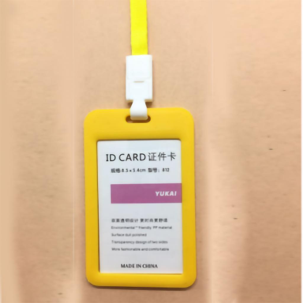 Значок сотрудника, двухсторонний, прозрачный, держатель для бейджа со шнурком