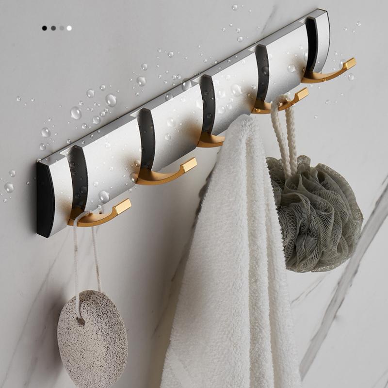 Coat Rack Wall Mount - Modern, Metal Wall Coat Rack Sturdy Wall Hook Rack Rail for Hanging Coat, Jacket, Clothes, Hat