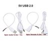 5V USB 2.0 Женский Мужской 4-контактный Проводной Кабель Питания Разъем Зарядки Удлинитель белый 0.3м 1м для компьютерных аксессуаров