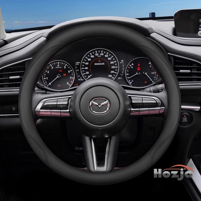 Кожаная накладка на руль автомобиля для Mazda 2 3 CX5 CX30 CX3 CX60 CX90 2025 2026 Аксессуары для интерьера
