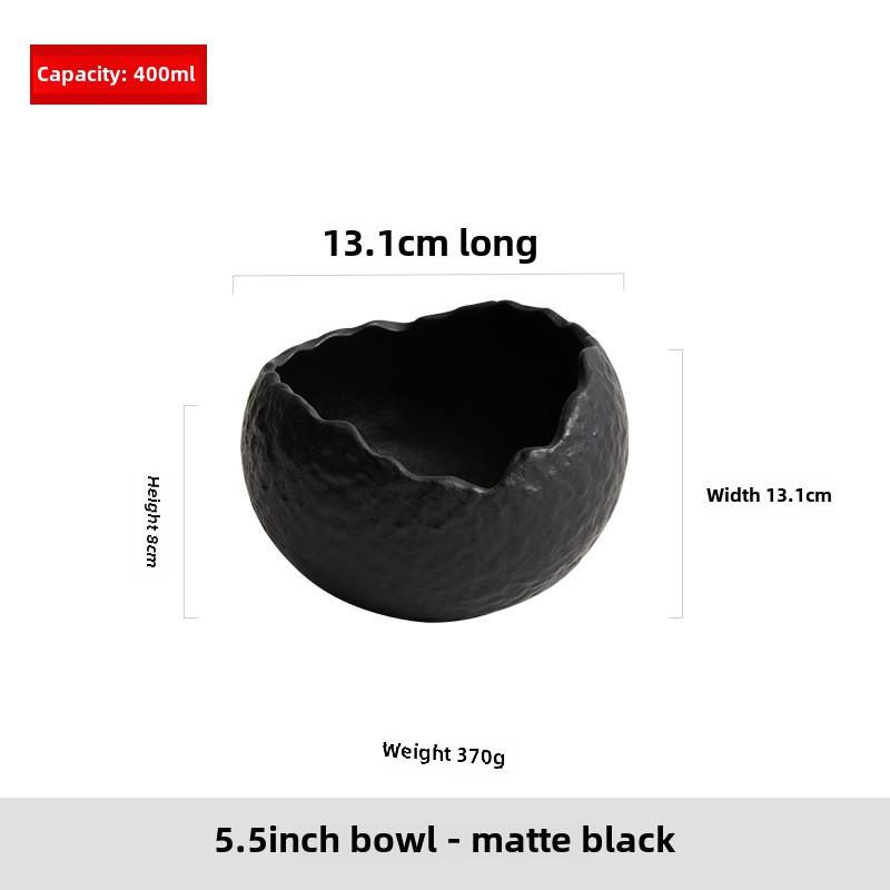 Белая керамическая суповая миска, бытовая десертная миска в японском стиле, креативная миска неправильной формы для фруктового салата