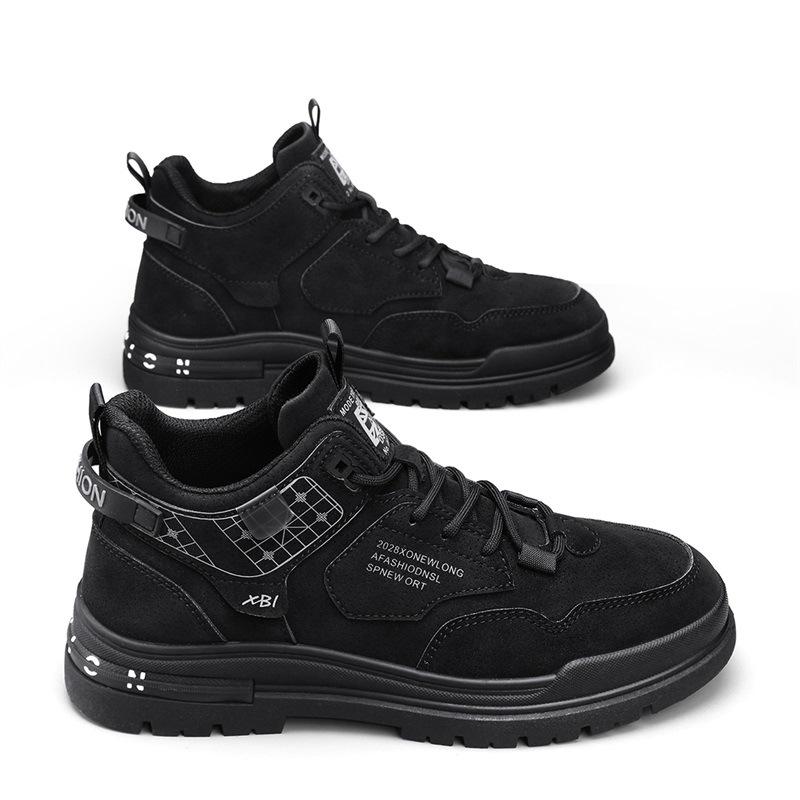 Мужские осенне-зимние ботинки Martin: Модные рабочие и повседневные высокие корейские кроссовки