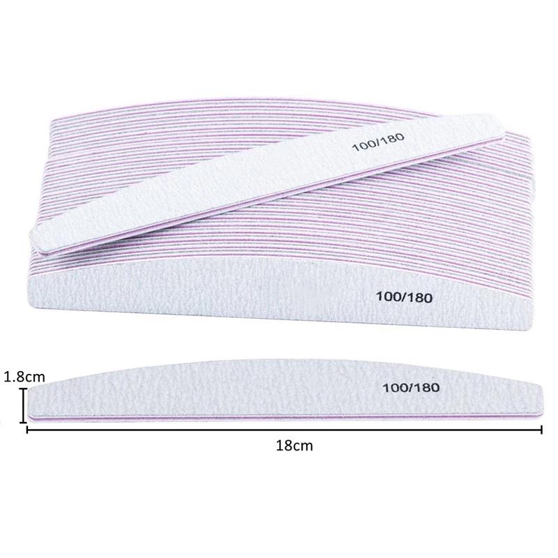 Пилка для ногтей Баф Двусторонняя пилка-баф 100/180 Триммер Лайм Баф Акриловая пилка для ногтей Инструменты для нейл-арта