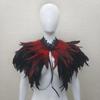 Halloween Masquerade Feather Cape Shawl Bolero with Optional Multi-Color Choices