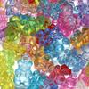 50Pcs Acrylic Mini Bear Pendant  Jelly Colored Vertical Hole Transparent Beads For DIY Handmade Earrings Bracelet Accessories