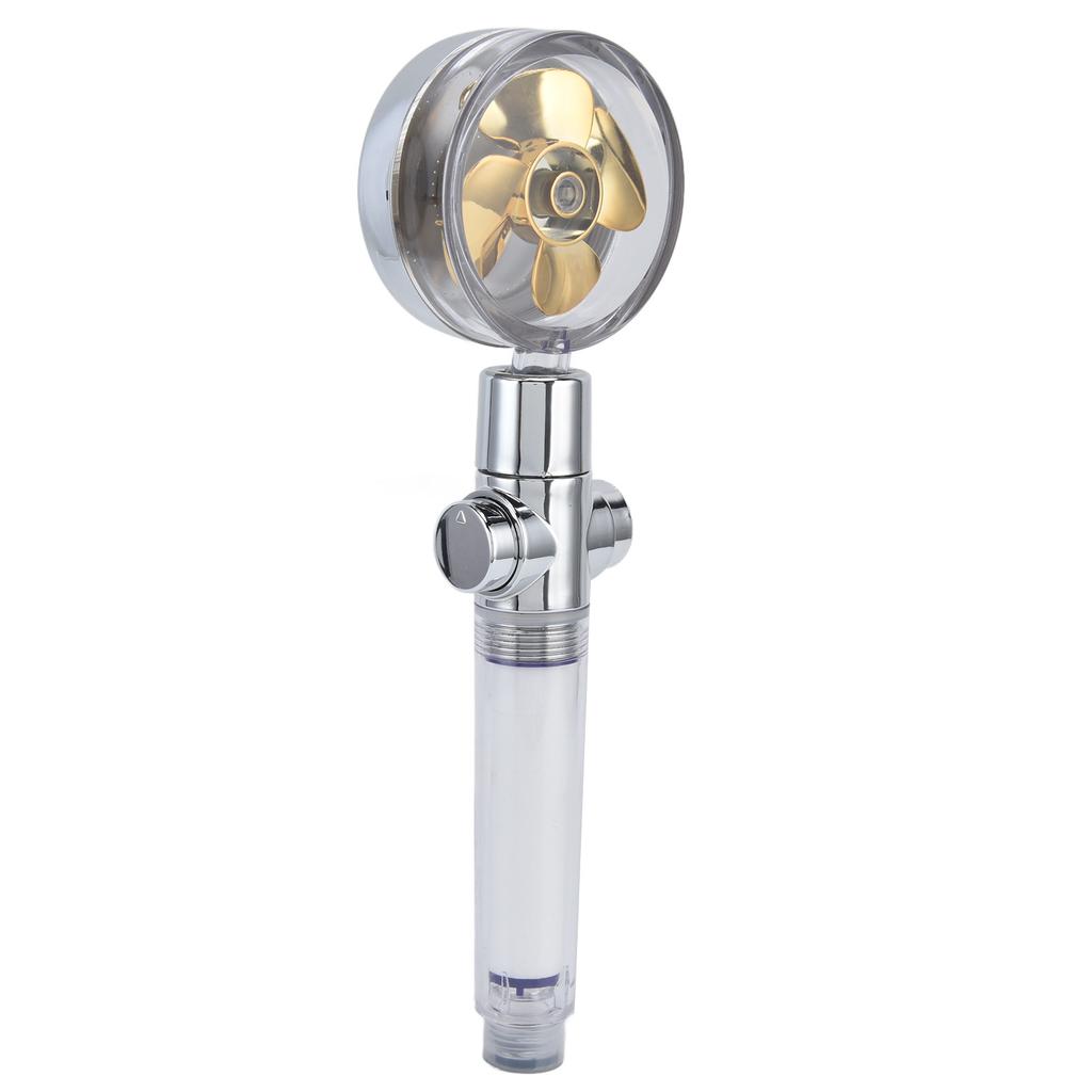 Турбонаддувная лейка для душа ручная с пропеллером вращение на 360 градусов резьба G1/2 съемная для