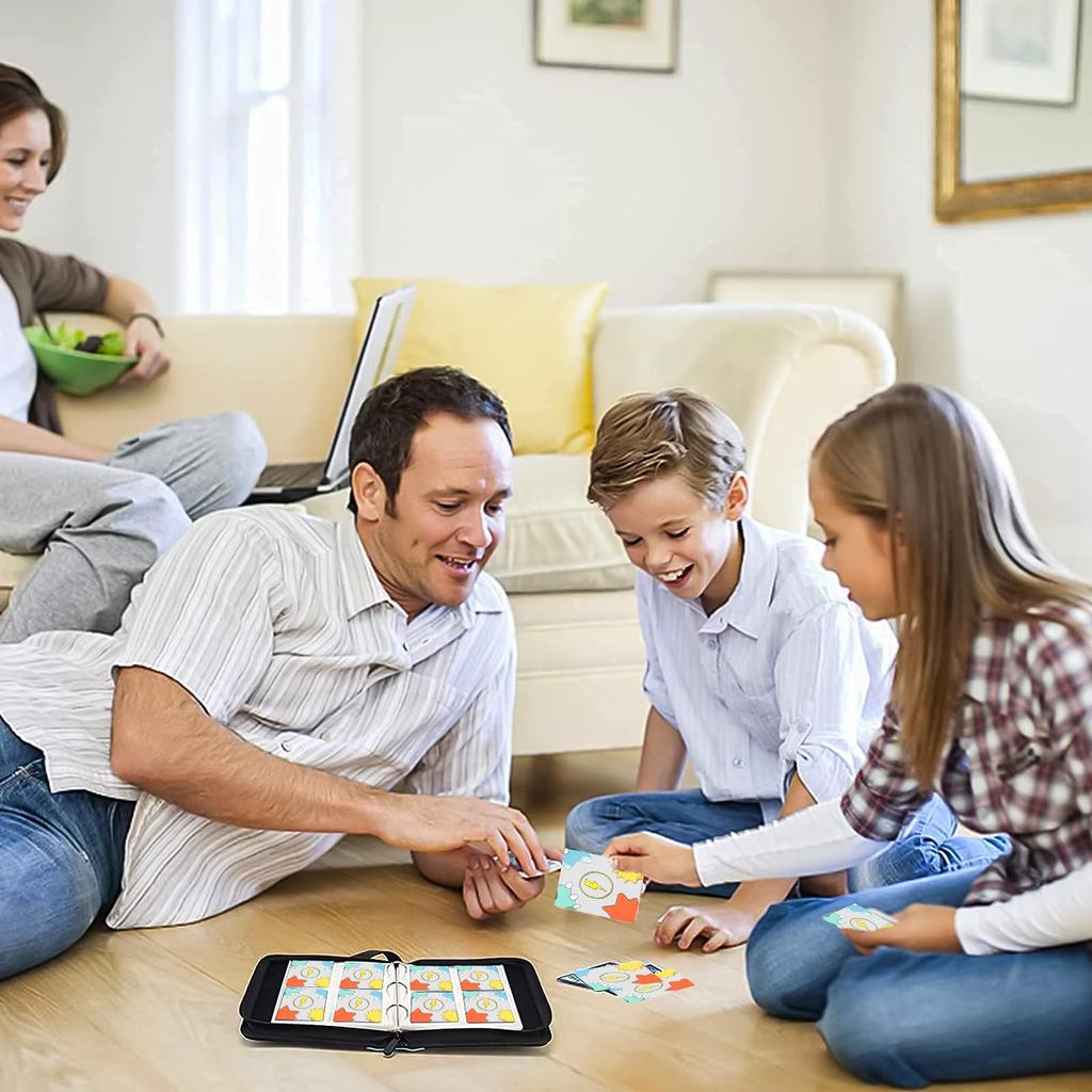 Папка для коллекционных карточек Папка для карточек с 4 карманами Может вмещать 400 карт Популярно для хранения коллекционных карточек и карточных игр Подарок на день рождения/Новый