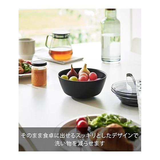 Yamazaki Дзицугё (Ямадзаки) Легко наклонять и перемешивать кухонную чашу S Безопасно для микроволновой печи Черный Ш15,9 x Г15,9 x В7 см Tower Можно мыть в посудомоечной машине 1386