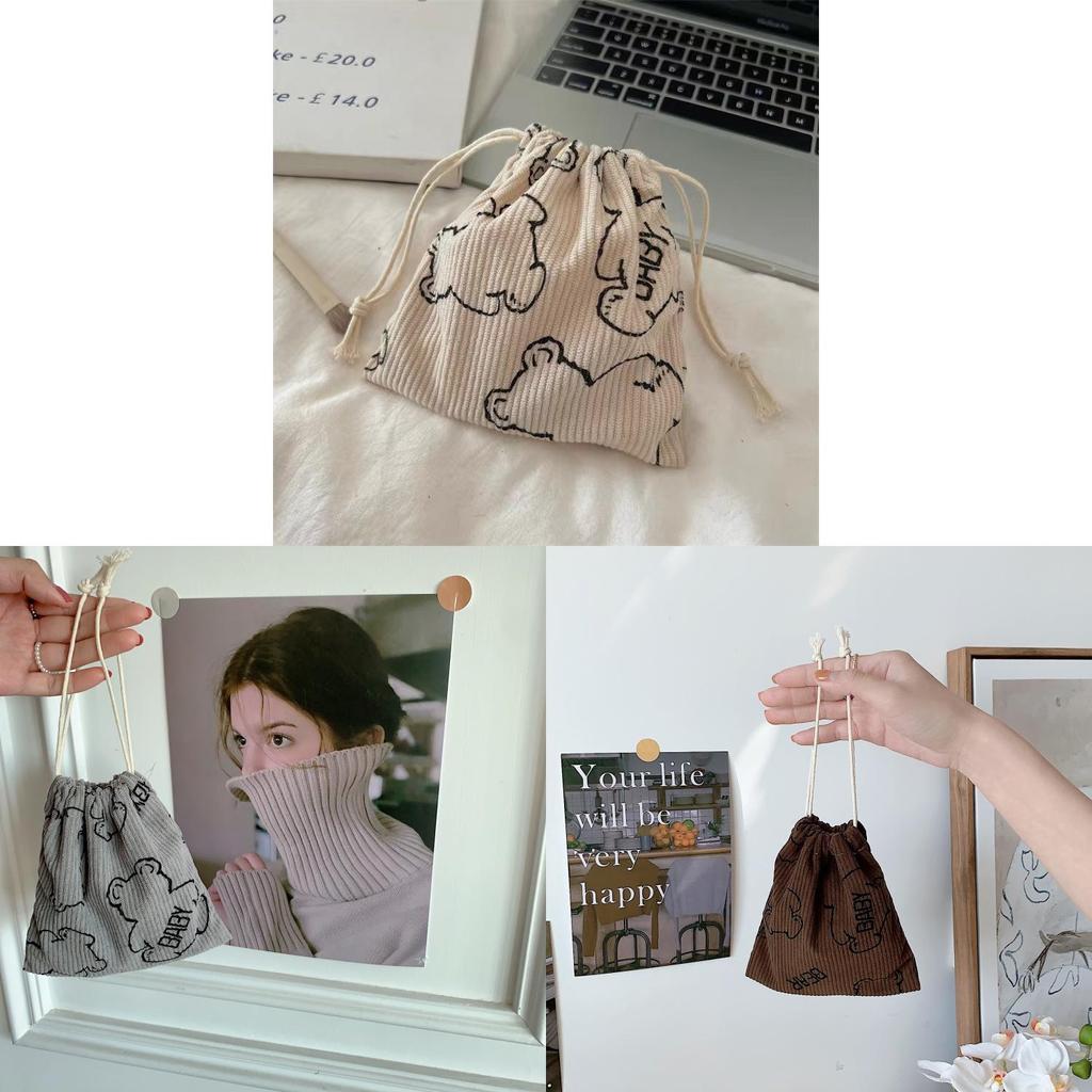 Милый и свежий бархатный мешок-органайзер для малыша, косметичка, маленькая сумка-тоут