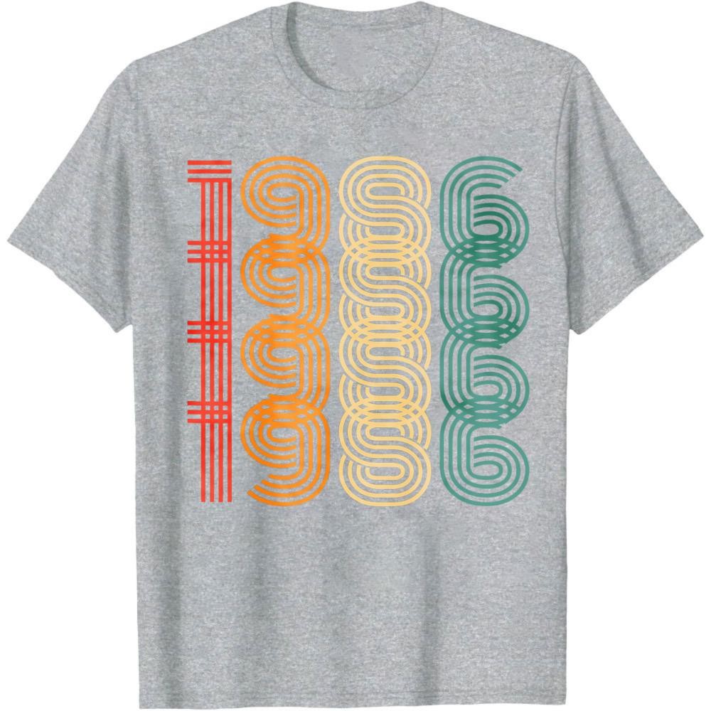 1966 Number Pattern Summer Unisex TShirt Retro Vintage Style Casual Wear For Birthday Party Gift For Him