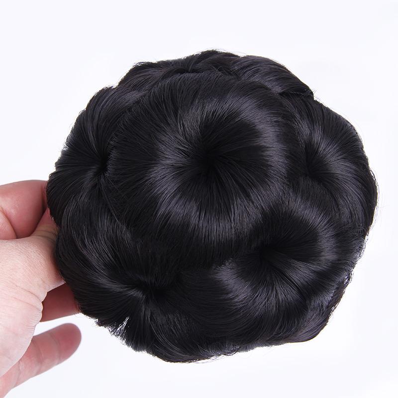 Wig Ball Head Female Employer Pan Head Flower Grab Clip Hair Ornament Lazy Person Fluffy Head Ornament Hair Ring