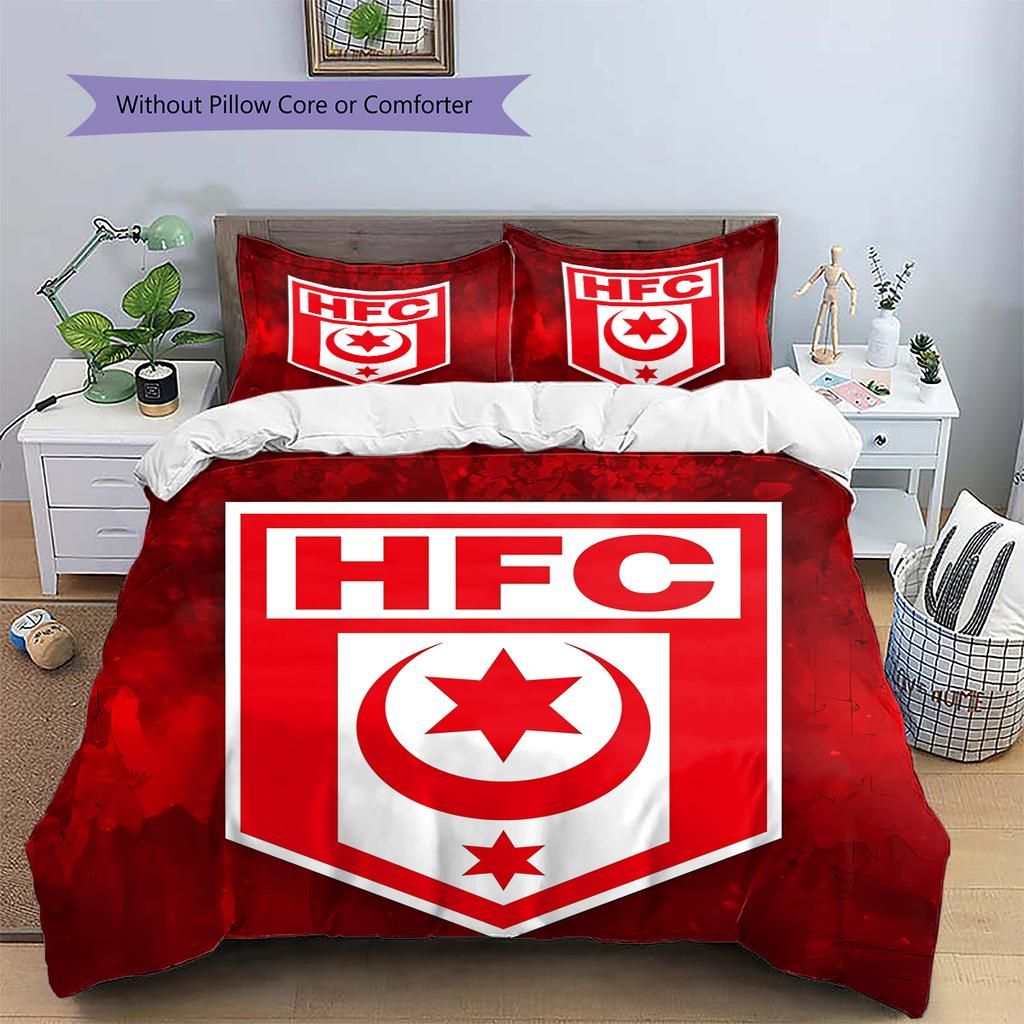 Постельное белье с узором Hallescher FC, Комплект с одеялом, Пододеяльник, Наволочка, Домашний подарок на день рождения (1 пододеяльник + 2 наволочки, без наполнителя)
