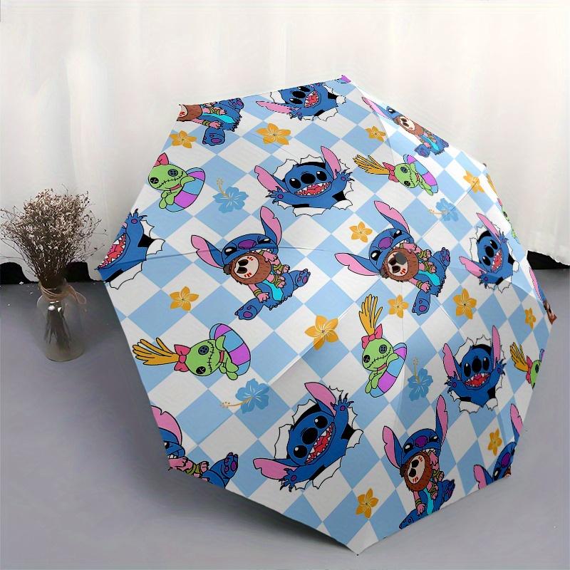 Зонт Stitch, Lilo с автоматическим открытием и закрытием, Компактный дорожный зонт, Легкий и портативный, Подходит для пляжа, Поездок на работу, Деловых поездок