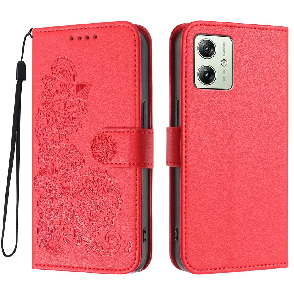 For Motorola Moto G54 Power 5G Phone Cases Mandala Flower Leather Wallet Mobile Cover with Strap