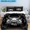 Skulls Gothic Goat Head 3pcs Bedding,Including 1pc Duvet Cover And 2pcs Pillowcases Perfect for Christmas,Ideal for Bedroom, Dormitory
