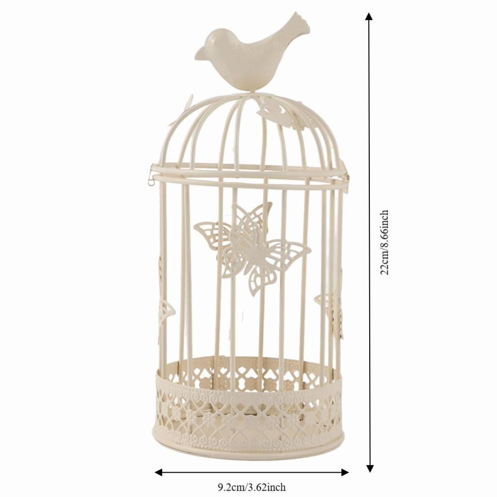 Iron Hollow Birdcage Candle Holder Birdcage Café Bar Desktop Candle Stand  Café Interior