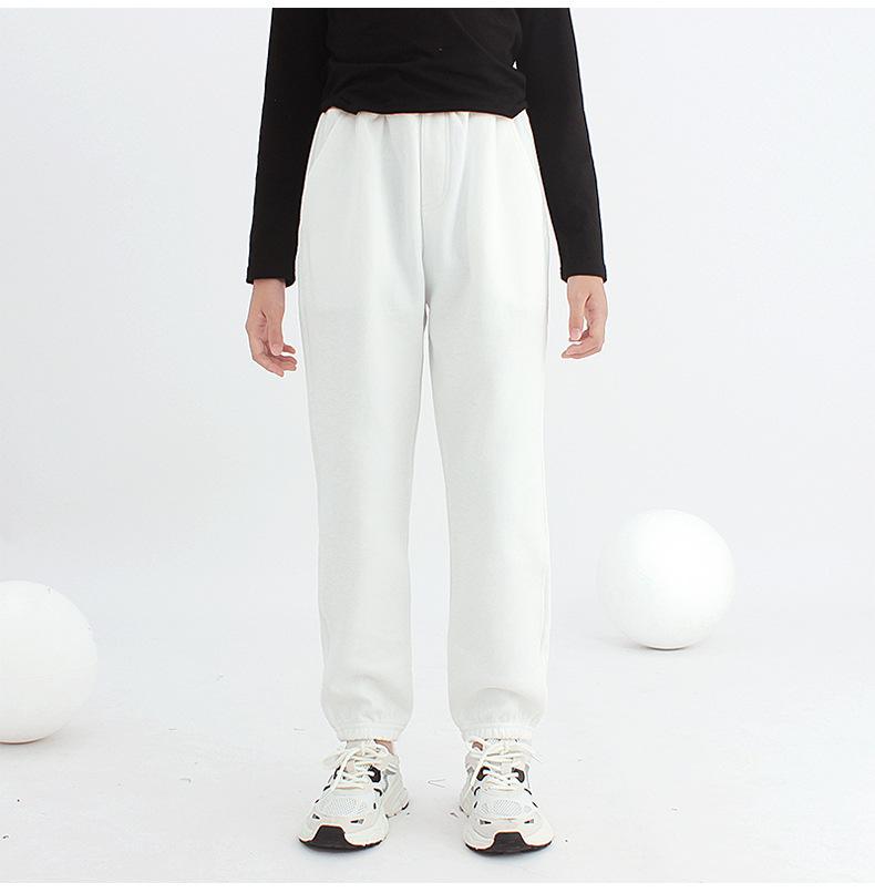 Штаны для девочек, осенние новые спортивные штаны, однотонные повседневные универсальные детские однотонные детские штаны среднего и большого размера для девочек