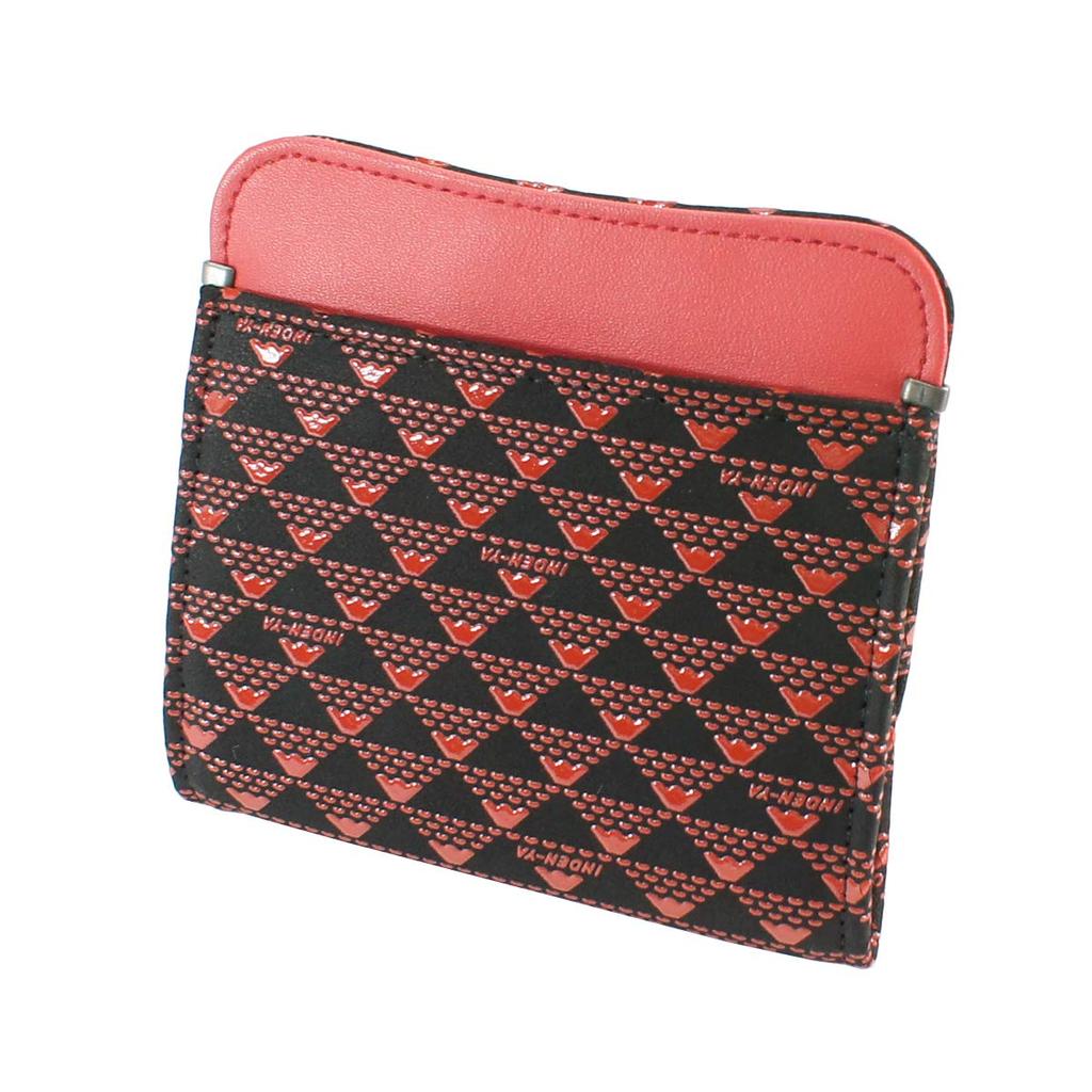 Indenya Inden Wallet Coin Purse Deerskin Takane Fuji Pattern Black X Red Lacquer Mt. 2802-21