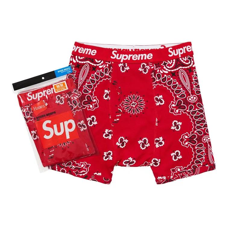 Supreme Hanes Bandana Boxer Briefs 2 Pack White (Unisex) Boxer Briefs SUP FW22 329