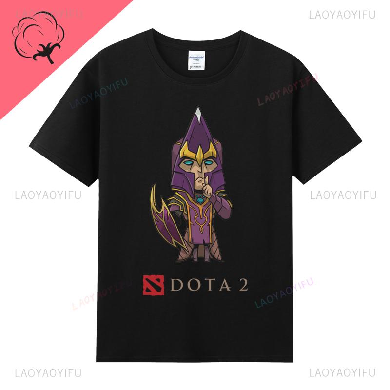 Dota 2 Футболка Игровая Футболка Унисекс Унисекс Хлопок Круглый вырез Винтаж Классика Забавная Повседневная Промо Гик Геймер Уличная одежда Графические Футболки
