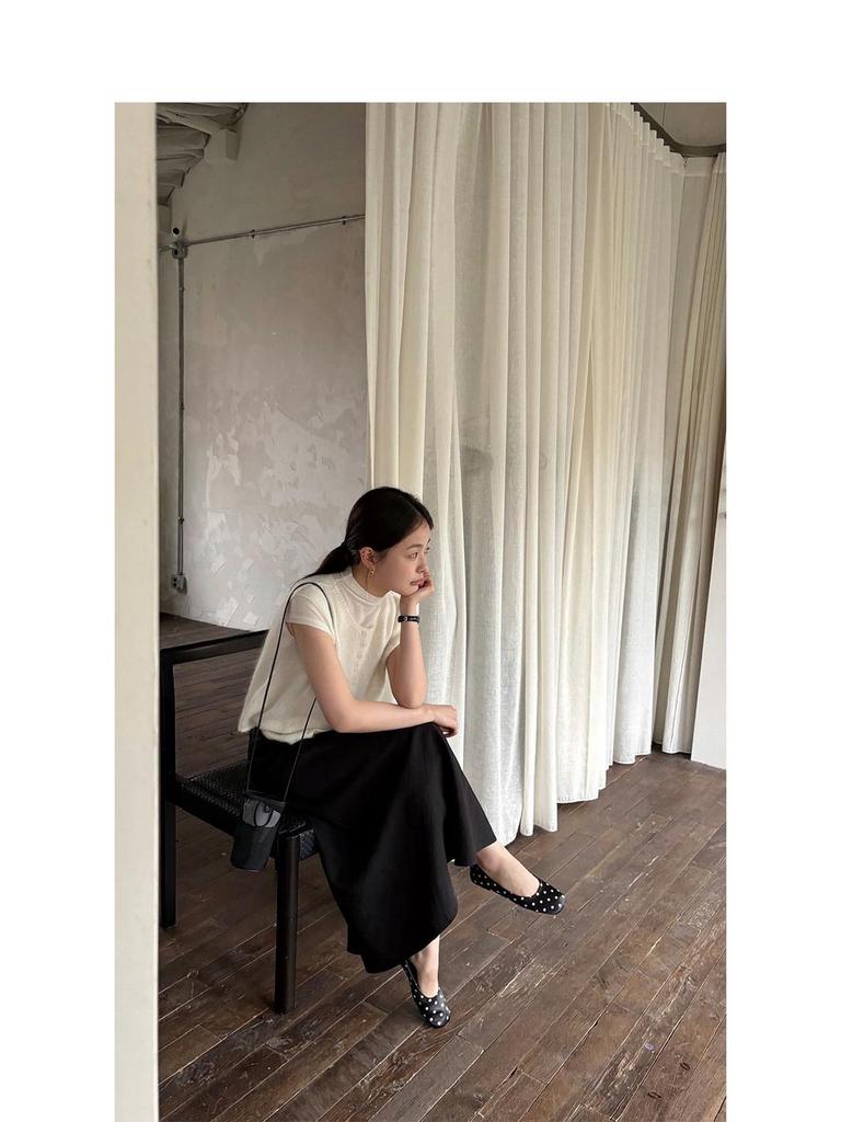 TG Soft Korean Lyocell A-line Slimming Skirt, Spring 2026 Drape Long Style
