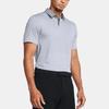 Under Armour Tour Tips Полосатая рубашка поло с коротким рукавом из пике для гольфа, мужские рубашки поло, сталь 1383422-035