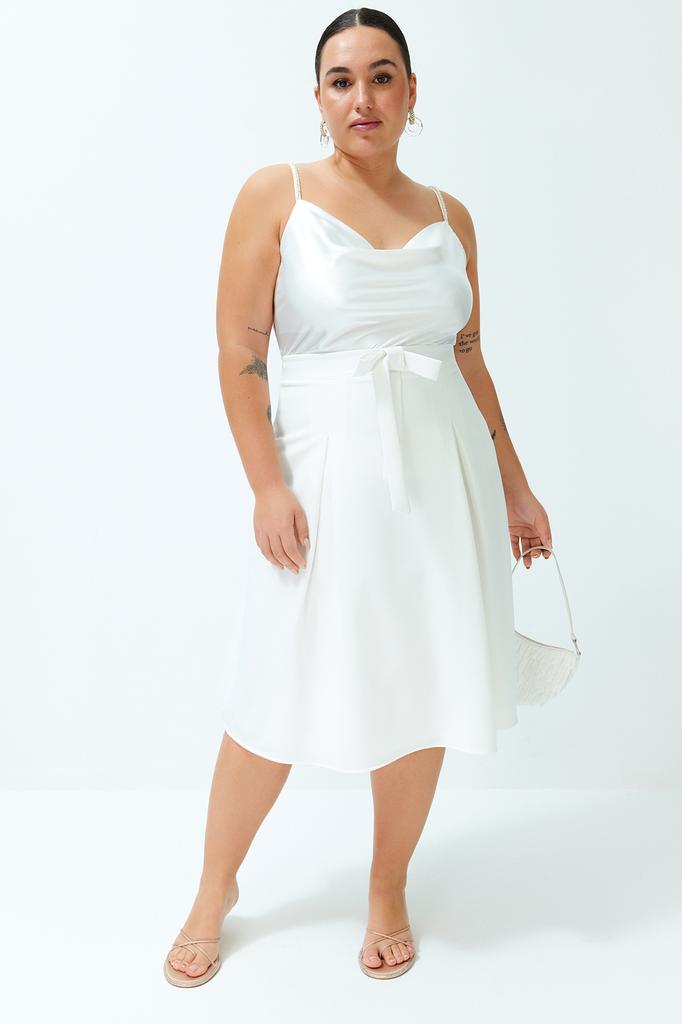 Женская модная темно-синяя джинсовая юбка макси большого размера с разрезом