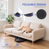48  Foldable Mini Fitness Trampoline With Adjustable Foam Handle Blue