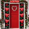 Valentine's Day LOVE Porch Banner - Rose XOXO Romantic Design - Roses - Porch Hanging Door Decor (8911)