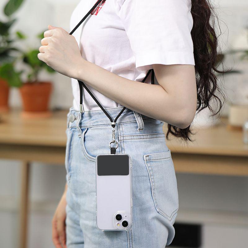 Crossbody Lanyard Necklace Strap Universal Mobile Phone Adjustment Long Hanging Rope With Clip Anti-Lost Lanyard