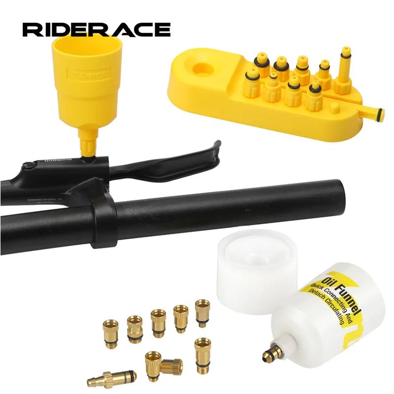 RIDERACE Hydraulic Disc Brake Mineral Oil Bleed Kit Bike Oil Bleed Adapters Filling Joint Tools Cycling Repair Tool for SHIMANO