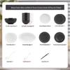 Stone Pattern Black & White Ceramic Dinnerware Set
