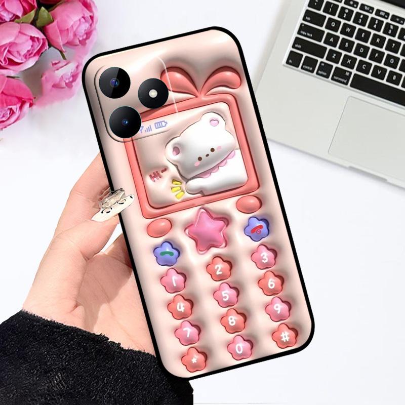 Мультяшный модный чехол для Realme Note 50 Coque Narzo N53 ТПУ силиконовые чехлы для телефона для Oppo Realme C51 C51s C53 4G Мягкий бампер