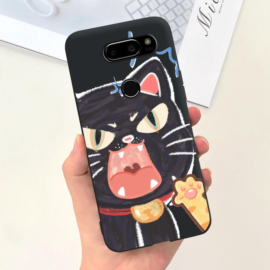 Чехол для LG V30 LG V35 ThinQ V40 V50 V50s ThinQ G8X ThinQ Мягкий Матовый Силиконовый Чехол Funda Задняя Крышка Кролик Цветок Астронавт Сумка