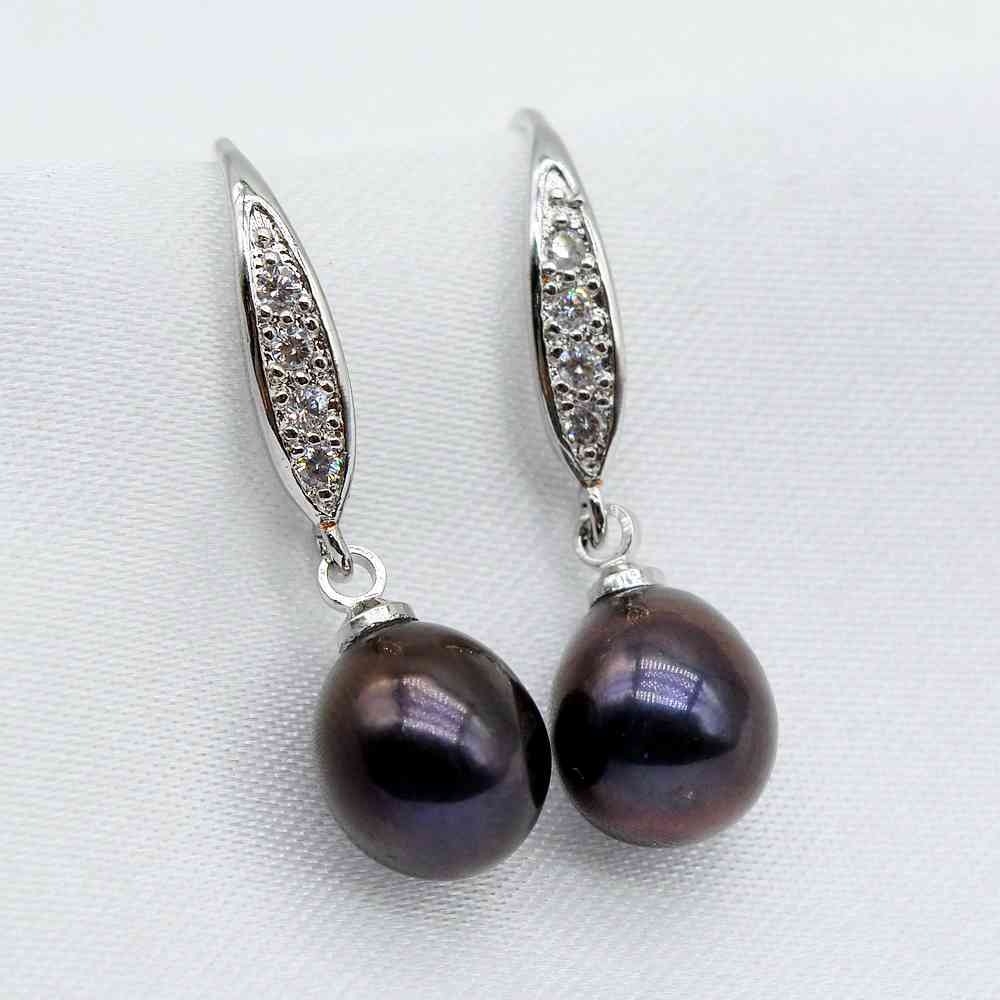 Жемчужные серьги, натуральный пресноводный жемчуг, женские серебряные серьги, серьги-капли с жемчугом, подарки для девочек, женские серьги