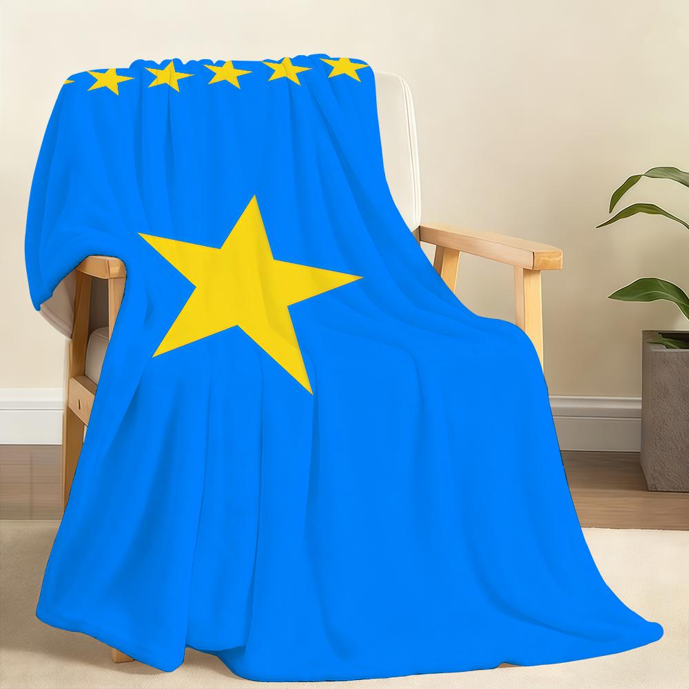 Nation Democratic Republic Congo Flag Blanket Soft Throw Blanket for Home Bedroom Sofa Picnic Travel Office Cover Blanket Gift