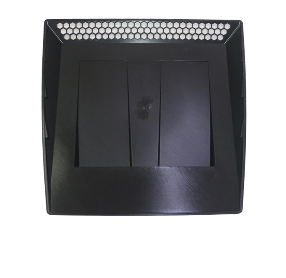 Universal Carbon Fiber Look ABS Car Hood Bonnet Air Vent Cover Decoration