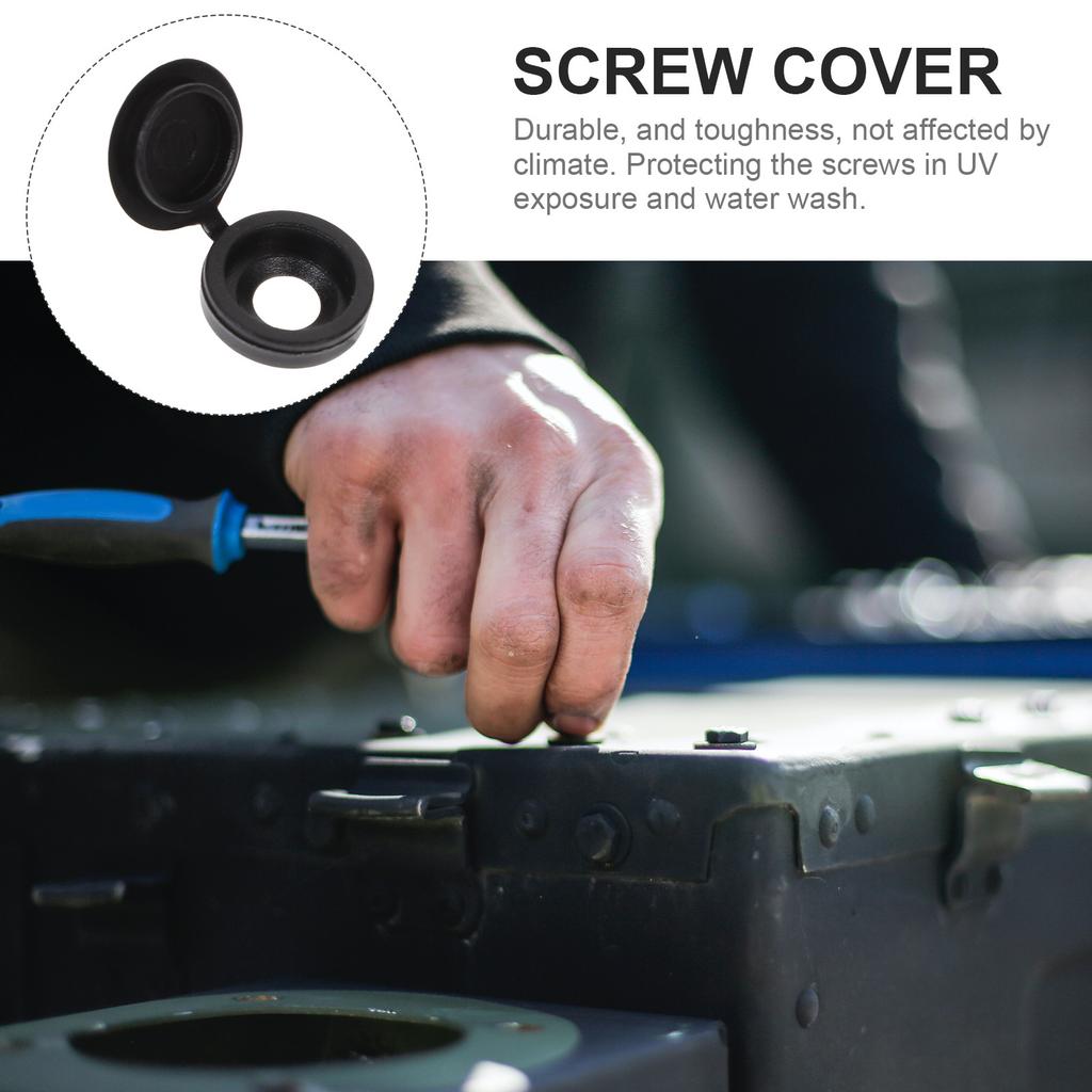 100Pcs Plastic Screw Caps Decorative Cover Up Screw Defects Tough Waterproof for Home Ship School Furniture Repair