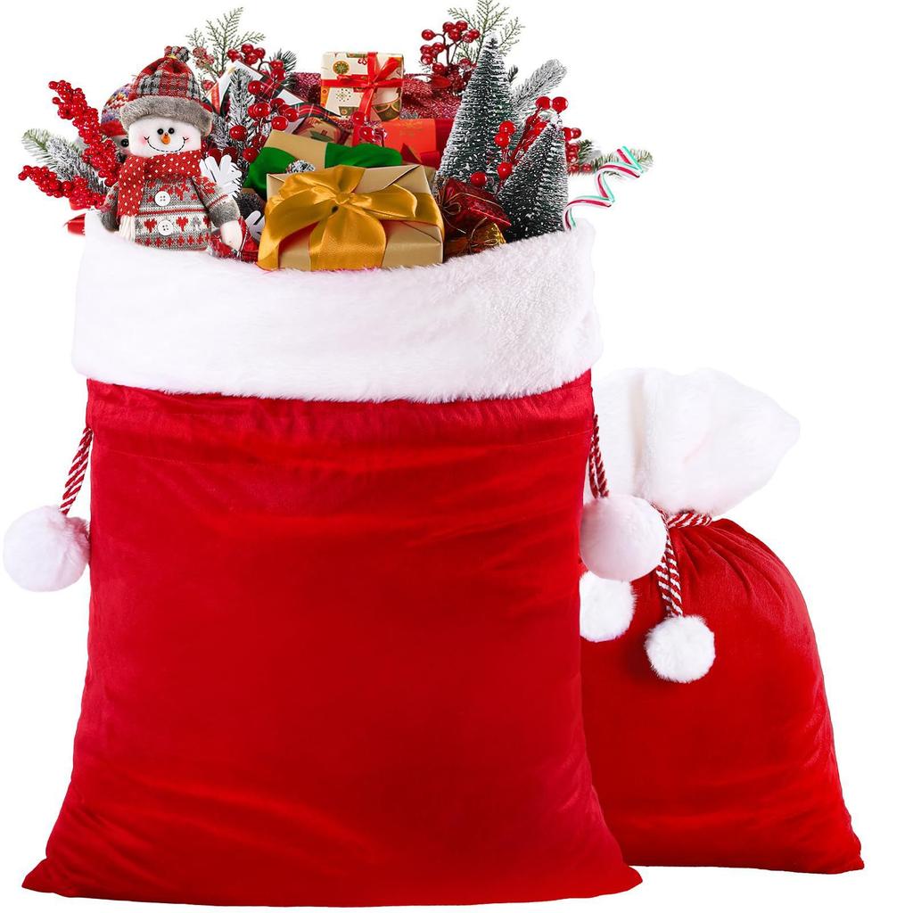 Christmas Decorative Backpack Drawstring Large Christmas Bag, Santa Claus Gift Bag, Christmas Decorative Gift Bag