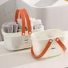 Plastic Bathroom Toiletries Caddy with Handle - Rectangular Dormitory Bath Basket