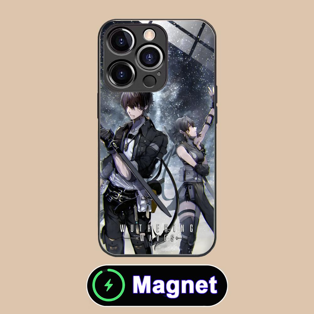 Чехол для мобильного телефона Wuthering Waves Rover Glass MagSafe для iPhone 17 16 15 14 13 12 11 Air Pro Max Plus Mini Цветная крышка