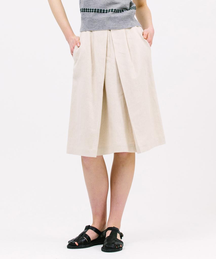 Jun By Jun K One-Pleated Midi Skirt_Oatmeal